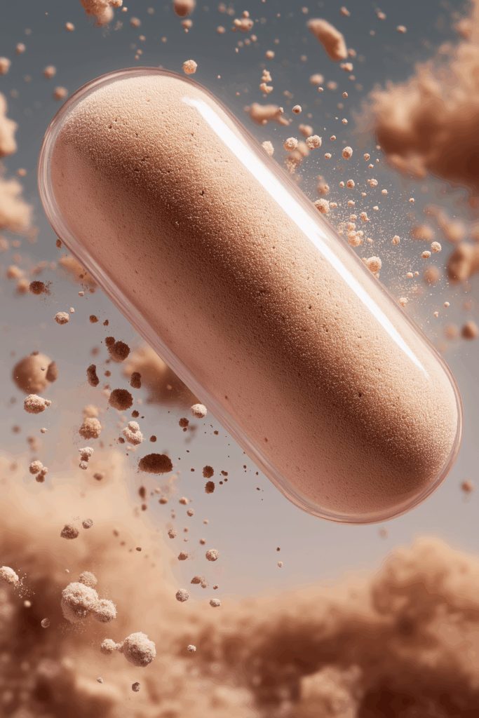 Supplement Pill Dropping from the Sky